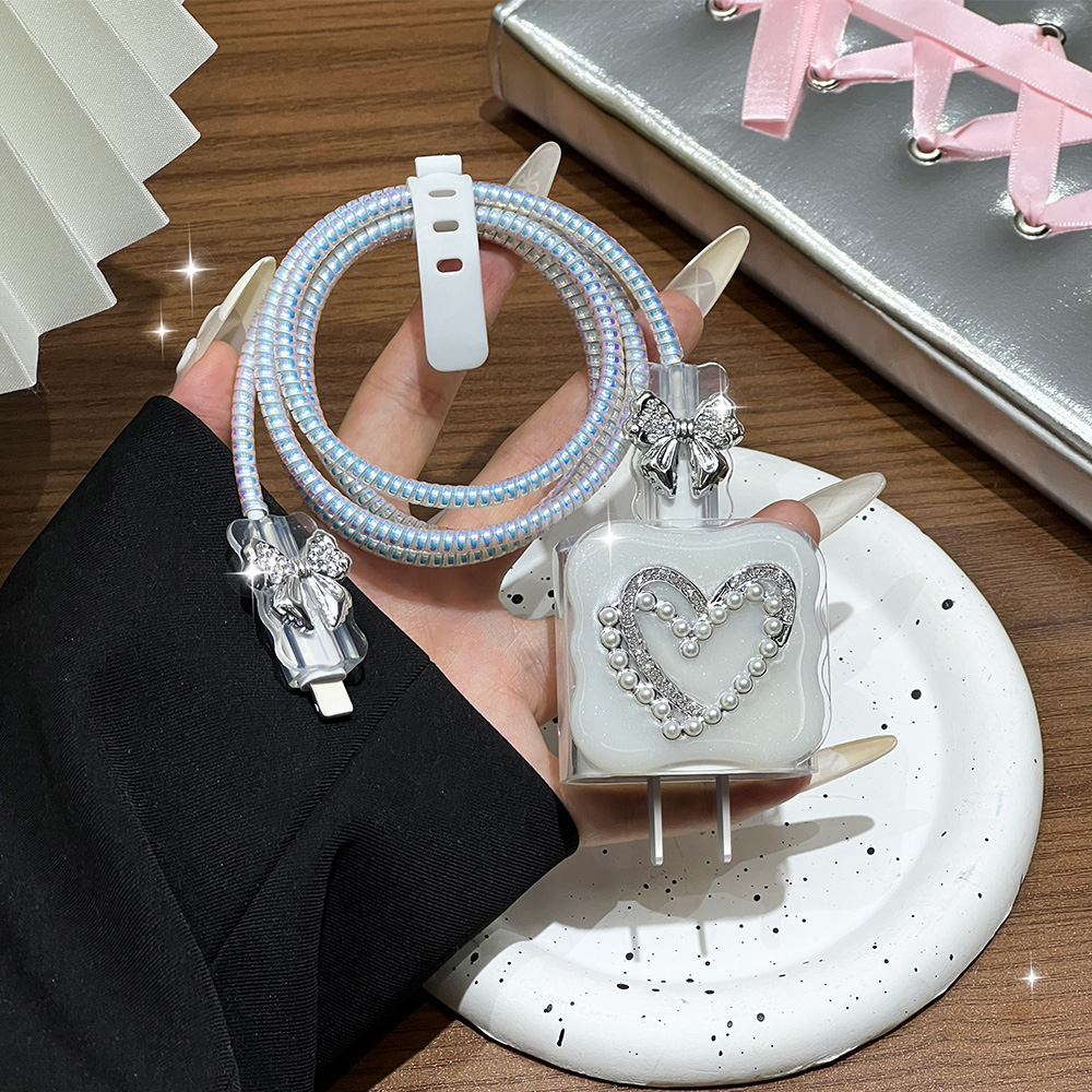 Sleeved Cable Kit - Милый 3D-чехол с жемчужинами для защиты