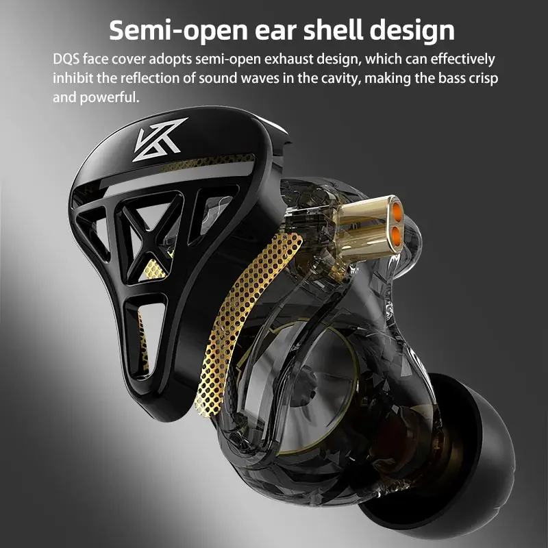 Наушники KZ DQS 1DD HiFi IEM с – обзор и цена Gaming Accessories Monitor