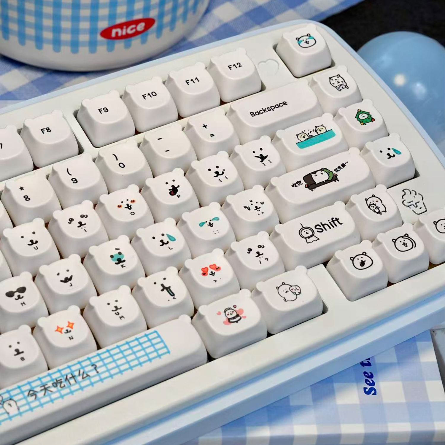 Милые мультяшные кейкапы с мед – обзор и цена Gaming Accessories Japan
