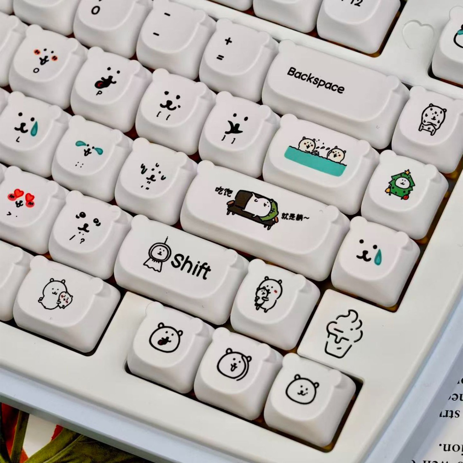 Милые мультяшные кейкапы с мед – обзор и цена Gaming Accessories Japan